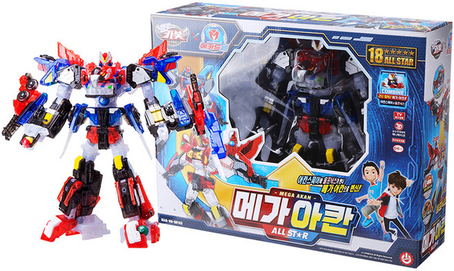 헬로카봇 메가아칸 올스타 장난감, 혼합색상, 1개