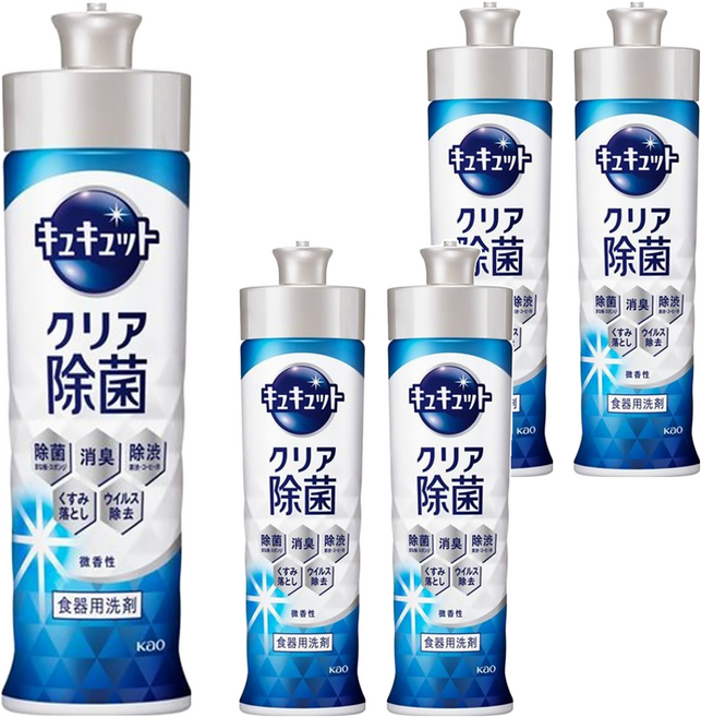 Kao 花王 Cucute 珂珂透 高效濃縮洗精 除菌, 220ml, 5瓶