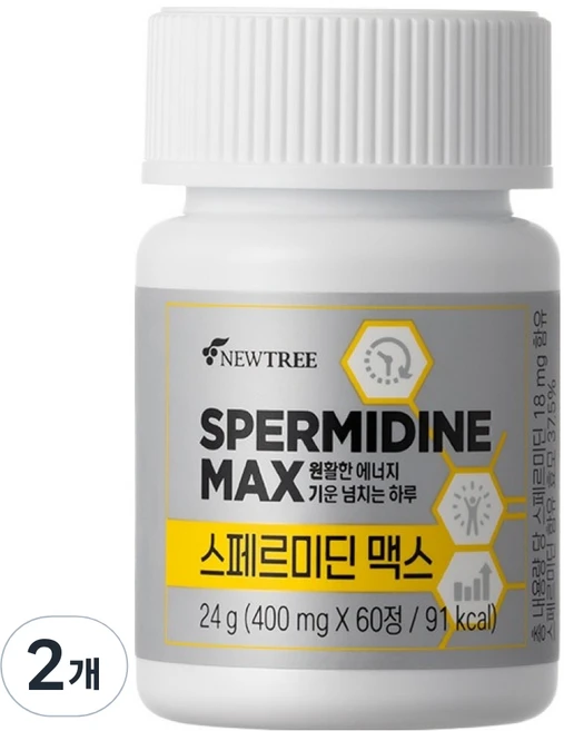 뉴트리 스페르미딘 맥스, 60정, 24g, 2개 - 쿠팡