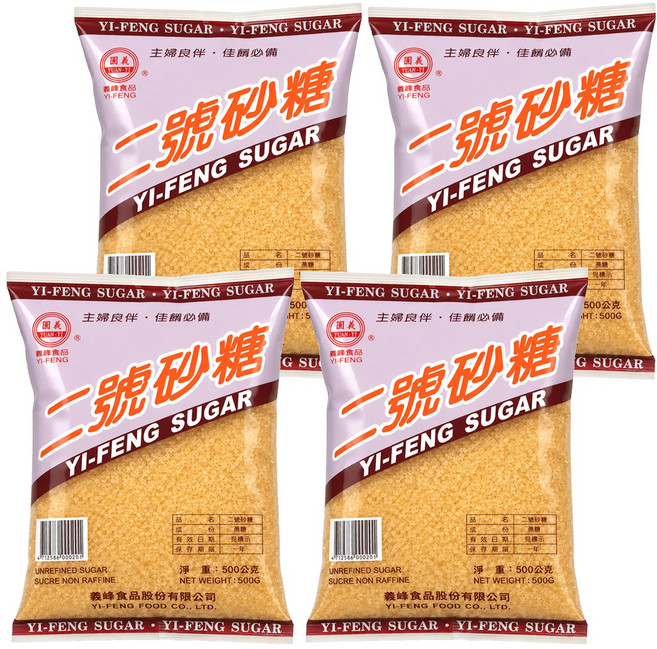義峰食品 二號砂糖, 500g, 4包