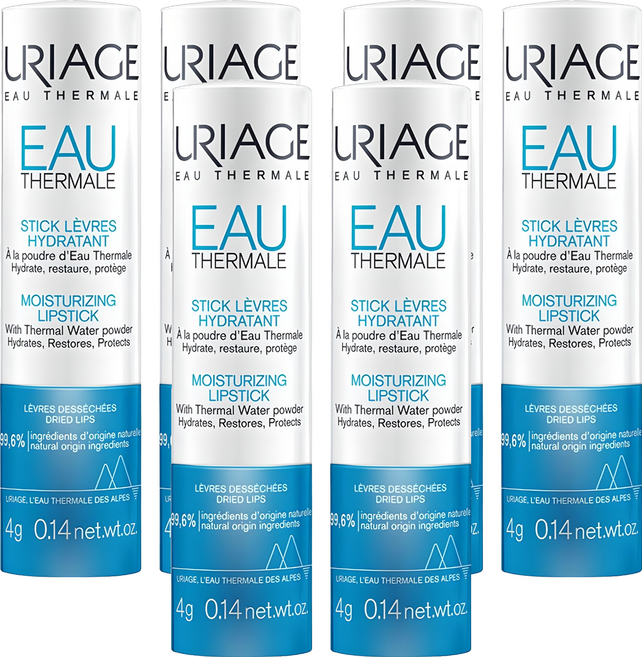 유리아쥬 오 떼르말 스틱 레브르 립밤, 무색, 4g, 6개