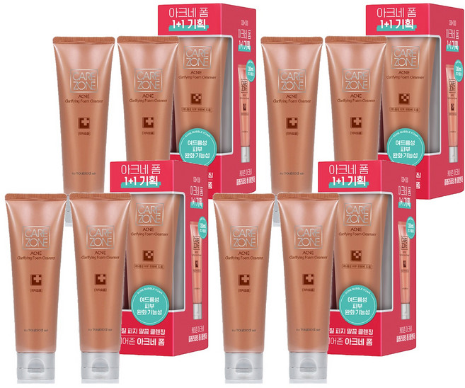 케어존 아크네 클래리파잉 폼 클렌저 더블기획, 130ml, 8개