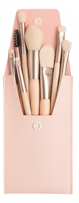 쭈니즈 메이크업 브러쉬 립 아이 블러셔 쉐딩 파우더 미니 브러쉬세트, 살구색, 1개