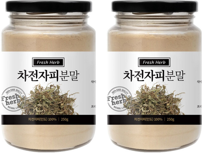 新鮮草本車前草皮粉, 2個, 250g