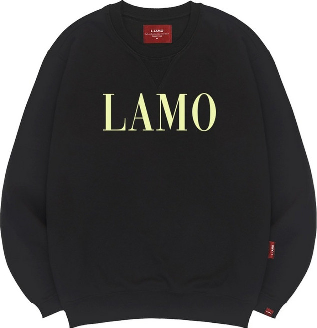 엘라모 남녀공용 3M LAMO 로고 맨투맨