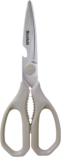 3M Scotch 多功能3合1不鏽鋼料理專用剪刀, 不鏽鋼 米白色, 1支