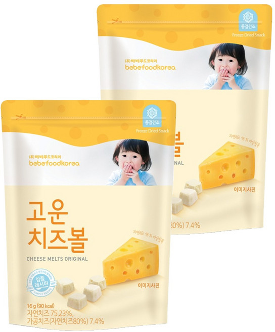 베베푸드 고운 치즈볼, 16g, 2개