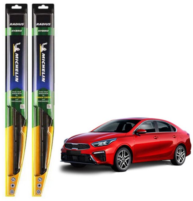미쉐린 라디우스 하이브리드 와이퍼 운전석 + 조수석 세트, 기아 올뉴 K3