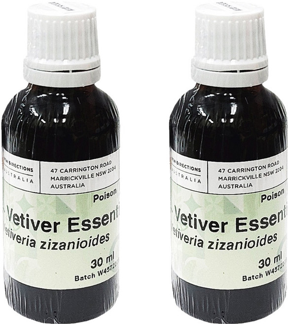 NEW DIRECTIONS 新方向 澳洲原裝進口 單方純精油 岩蘭草 Vetiver, 2個, 30ml