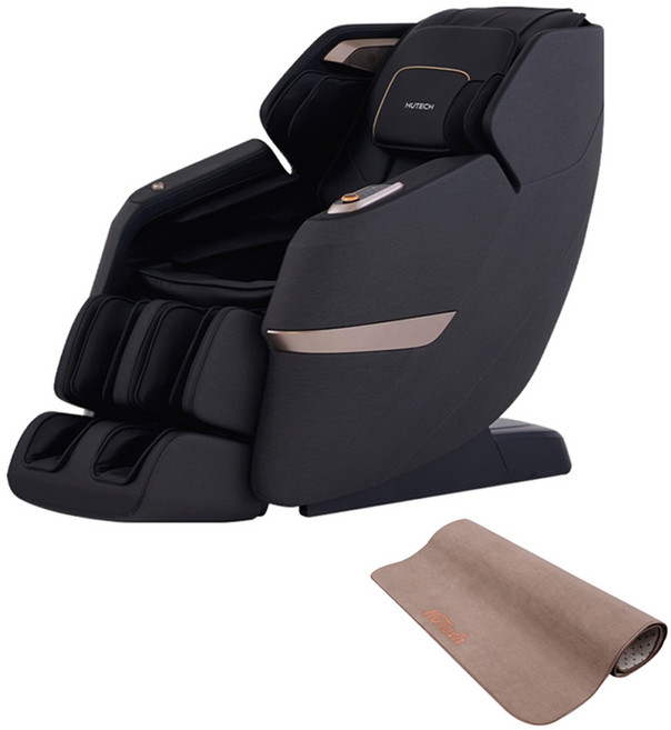 휴테크 올포유 무중력 안마의자 방문설치, 모던블랙+클래식골드(안마의자) + 랜덤발송(사각러그), HT-N16