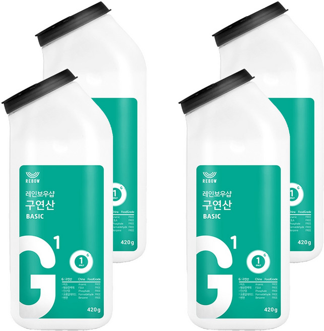 레인보우샵 구연산 베이직 톡톡이, 420g, 4개