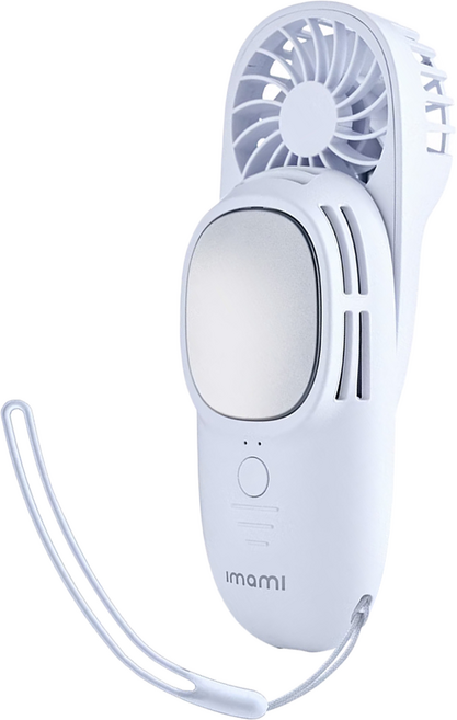 日本 imami 凍感美姬 霸王級製冷2合1冰敷手持風扇, 霧海藍, IMSE-HF04B