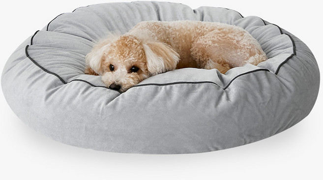 데코원 원스 극세사 강아지 방석 솜포함, 그레이, 1개