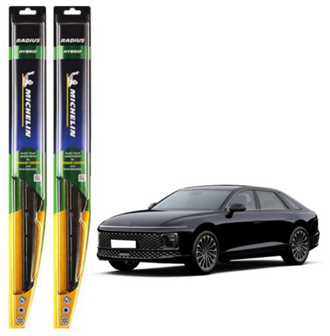 미쉐린 라디우스 하이브리드 와이퍼 운전석 + 조수석 세트, 현대 디올뉴 그랜저GN7/HEV