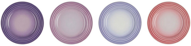 LE CREUSET 圓盤組, 藍鈴紫 + 卡特蘭 + 淡粉紫 + 綻放粉, 1個