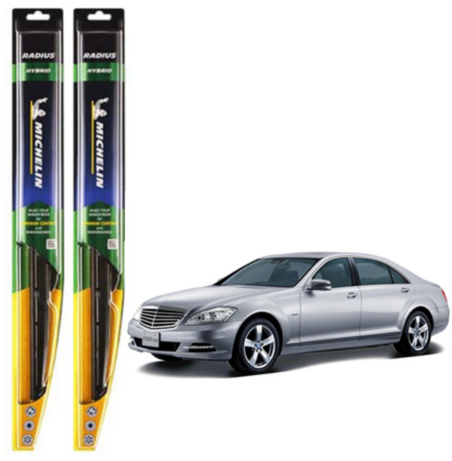 미쉐린 라디우스 하이브리드 와이퍼 운전석 + 조수석 세트, 벤츠 S350 S클래스 W221