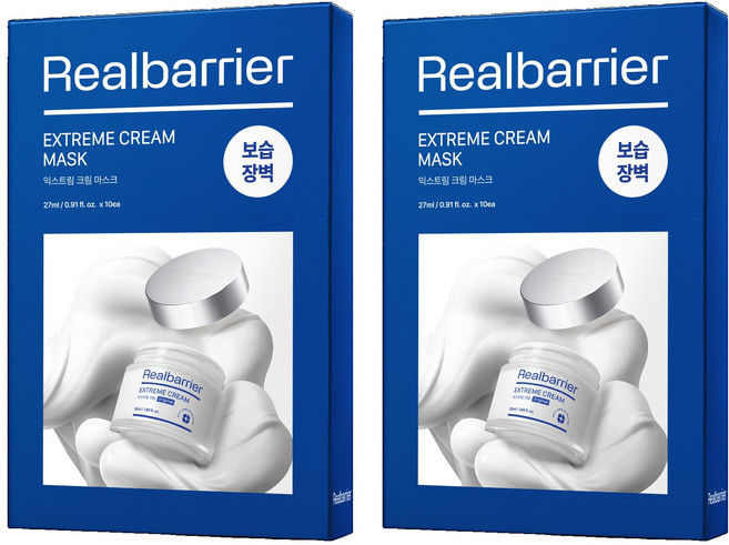 리얼베리어 익스트림 크림 마스크 27ml, 10개입, 2개