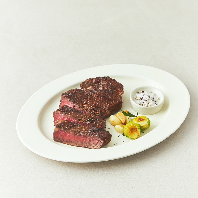 육교시 한우 채끝 시즈닝 1등급 스테이크용 (냉장), 300g, 1개