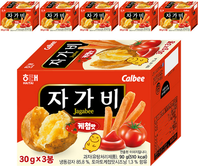 자가비 케첩맛 3p, 90g, 6개