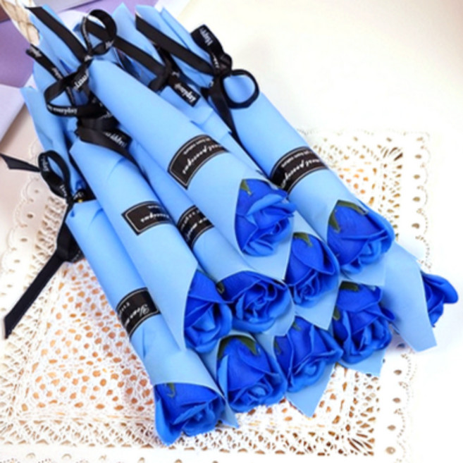 아르띠콜로 장미 비누꽃, 따뜻한블루, 10개