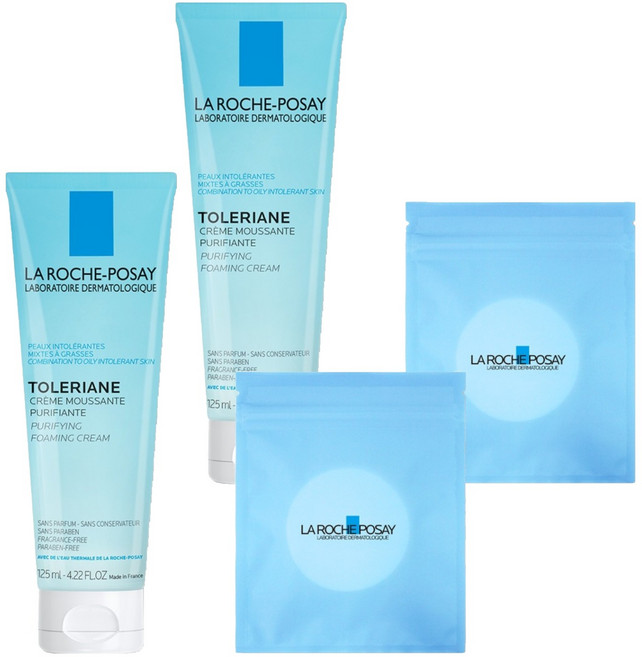 라로슈포제 똘러리앙 퓨리파잉 포밍 크림 125ml + 화장솜 30p 세트, 2세트