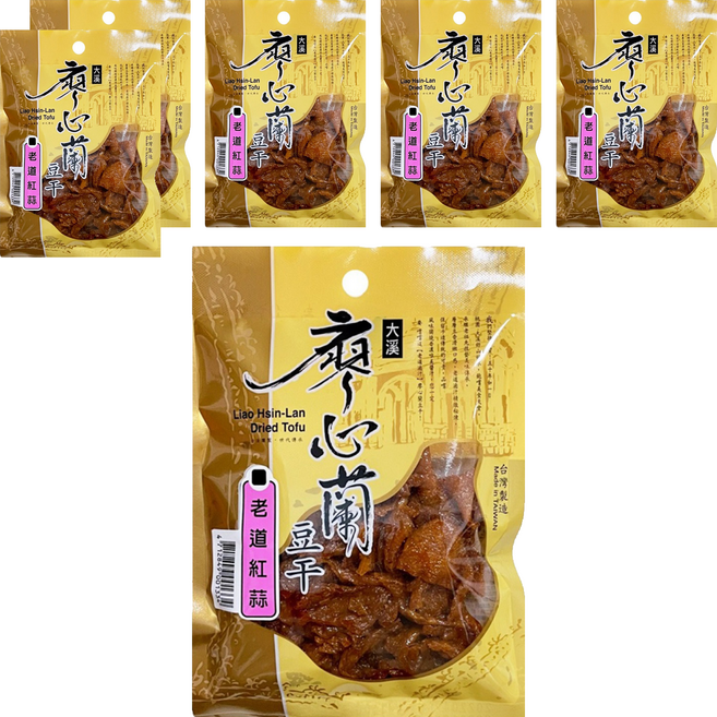 大溪廖心蘭豆干 老道紅蒜, 110g, 6包