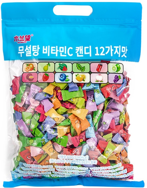 무란왕 무설탕 12가지맛 비타민C 민트 미니 캔디, 800g, 1개