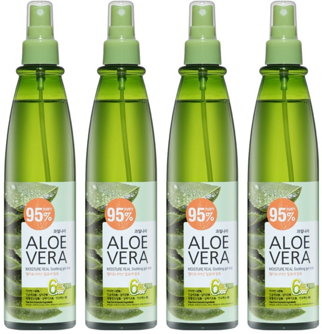 과일나라 알로에베라 모이스처 리얼 수딩 젤 미스트, 310ml, 4개