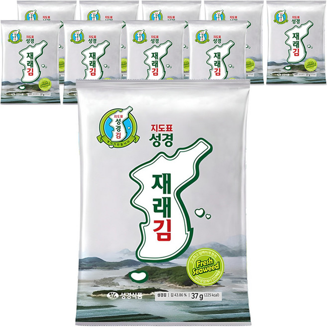 지도표성경 재래 전장김, 37g, 10개