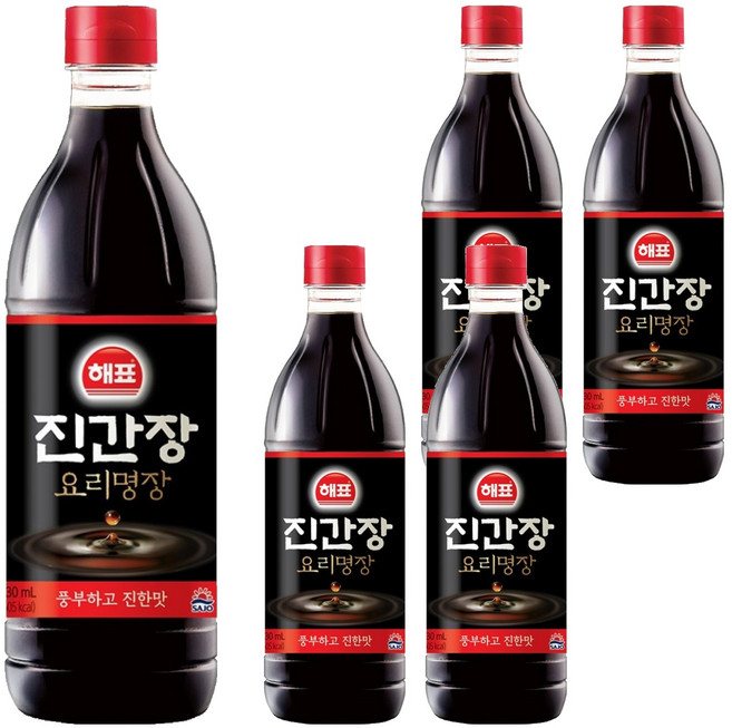 진간장, 930ml, 5개