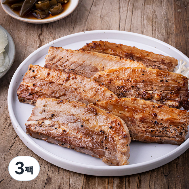 산수골목장 한돈 시즈닝 칼집 삼겹살 (냉장), 400g, 3팩