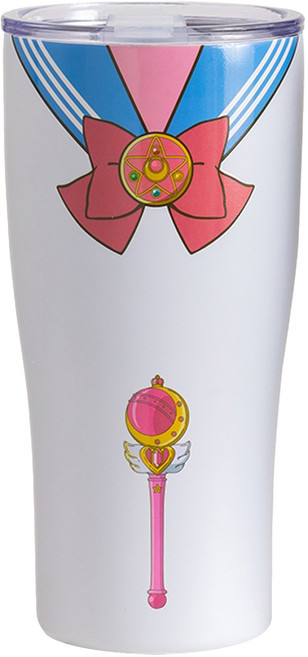 Hiromimi 美少女戰士 Crystal 不鏽鋼冰霸杯 304不鏽鋼內膽, 水手月亮 白色, 900ml, 1個