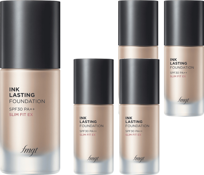 THE FACE SHOP 菲詩小舖 fmgt 台灣公司貨 貼妝持久粉底液, 5瓶, V203