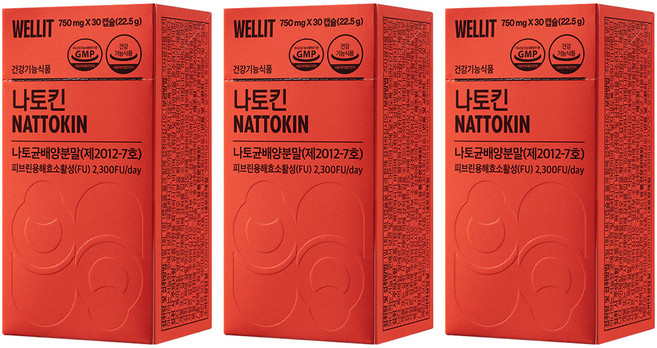 웰릿 정품 나토킨 22.5g, 30정, 3개