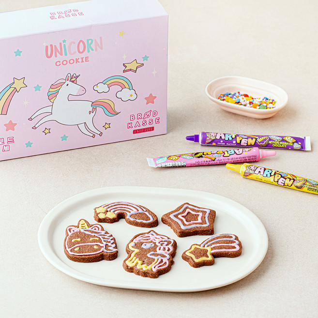 브로드카세 유니콘 쿠키 만들기 세트 카카오, 230g, 1개입, 1세트