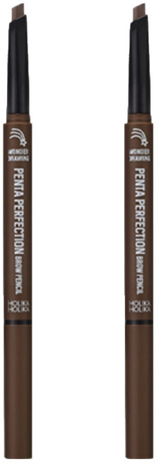 HOLIKA HOLIKA Wonder Drawing Penta Perfection 眉筆 0.3g, 自然棕, 2個
