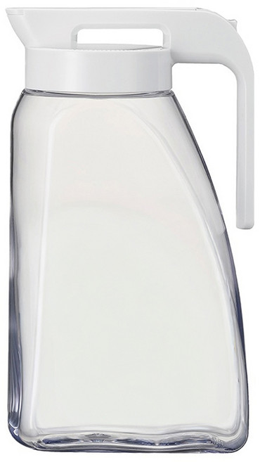 ASVEL 立臥式大容量冷水壺 3.1L 時尚美觀 提手設計 耐熱100℃, 白色 + 透明色, 1個