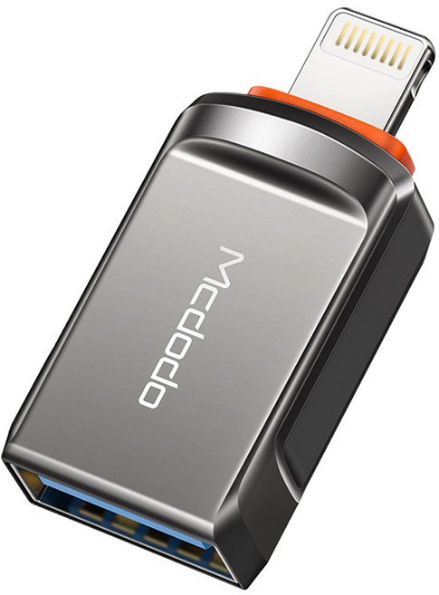맥도도 USB-A 3.0 to 라이트닝 8핀 OTG 젠더, 딥그레이, 1개