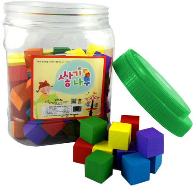 조이매스 쌓기나무 2cm 6색 102p, 1개, 윈지커머스_단일옵션