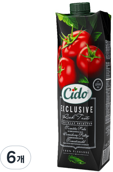 시도 씨솔트 토마토주스, 6개, 1L