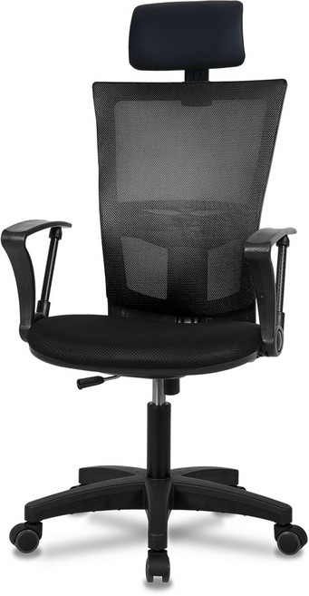 체어클럽 M2 헤더형 메쉬의자, 블랙