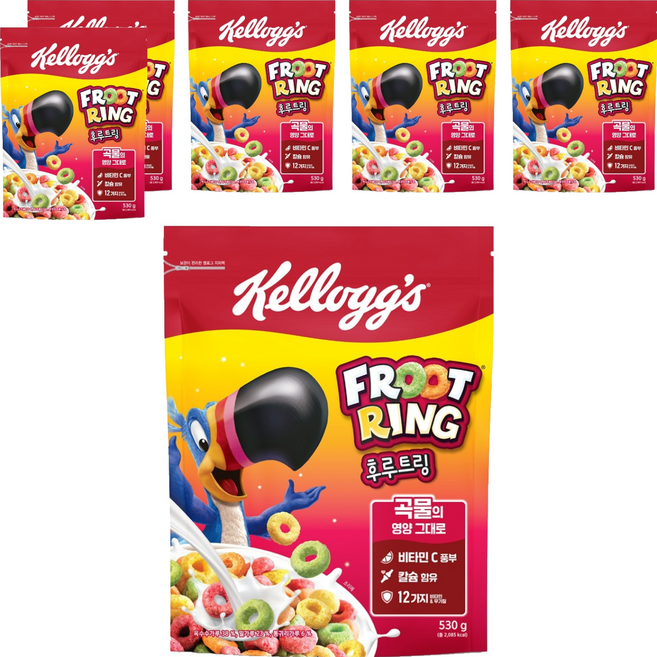 Kellogg's 家樂氏 FROOT RING 香果圈 香果圈麥片, 530g, 6包