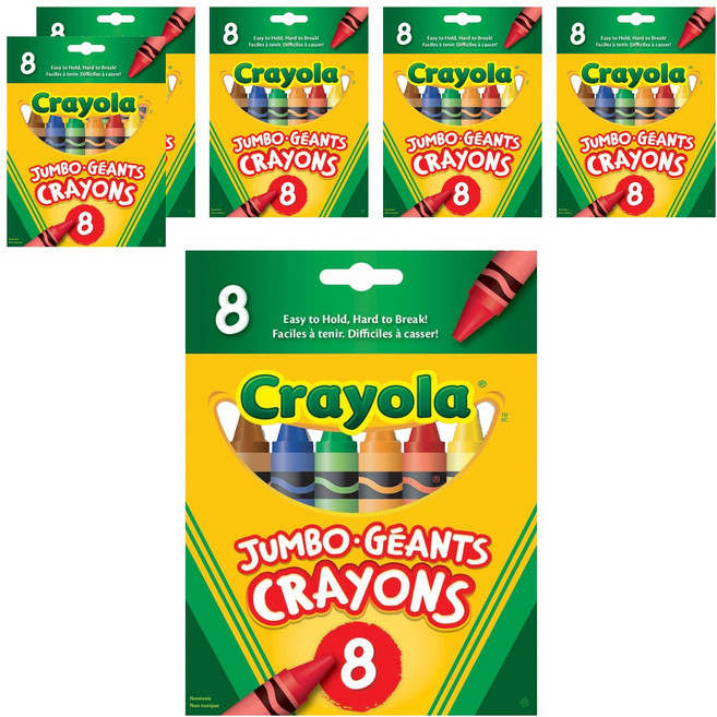 크레욜라 점보 크레용, 6개, 8색