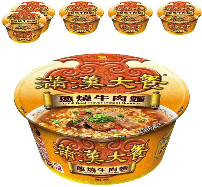 統一 滿漢大餐 蔥燒牛肉麵 192g, 6入