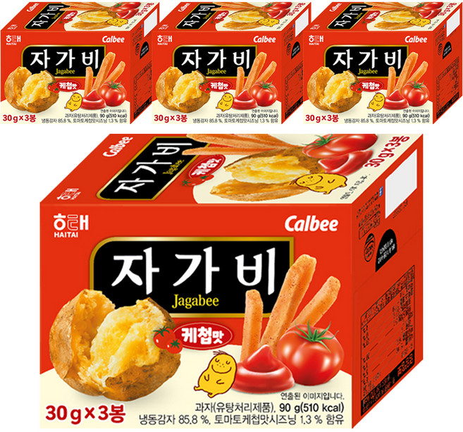 자가비 케첩맛 3p, 90g, 4개