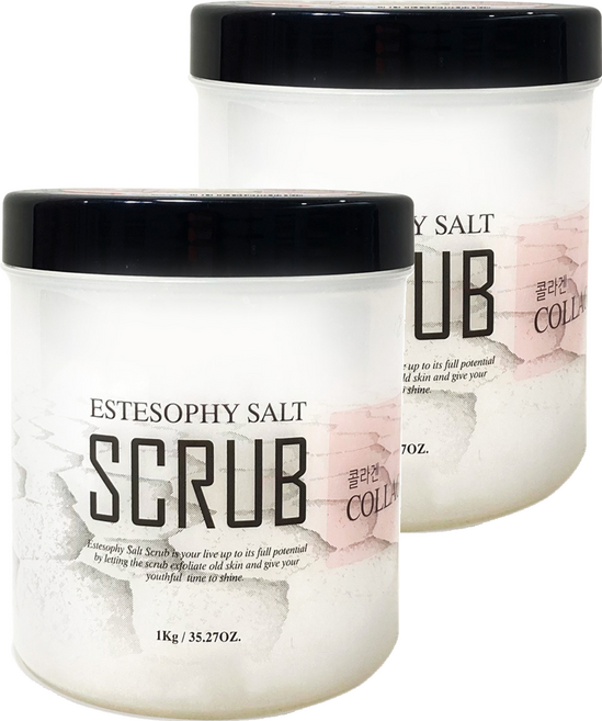 에스테소피 바디 스크럽 솔트 솝 콜라겐, 1kg, 2개