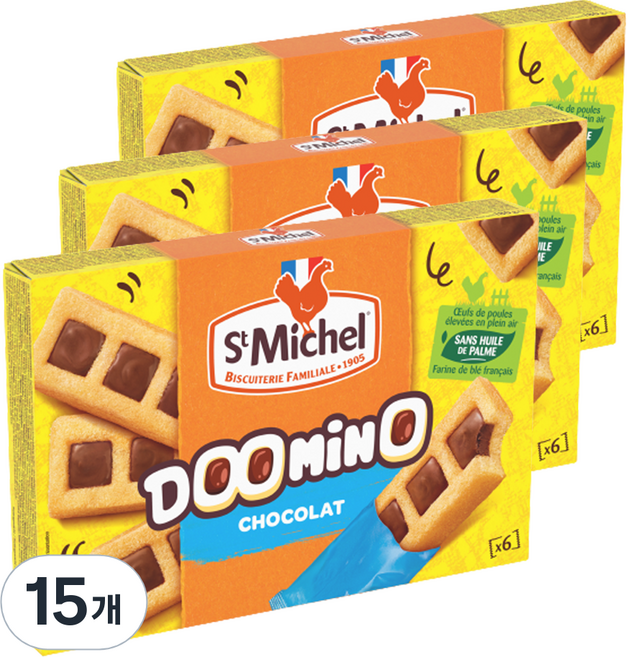 생미쉘 두미노 초코 6p, 180g, 15개