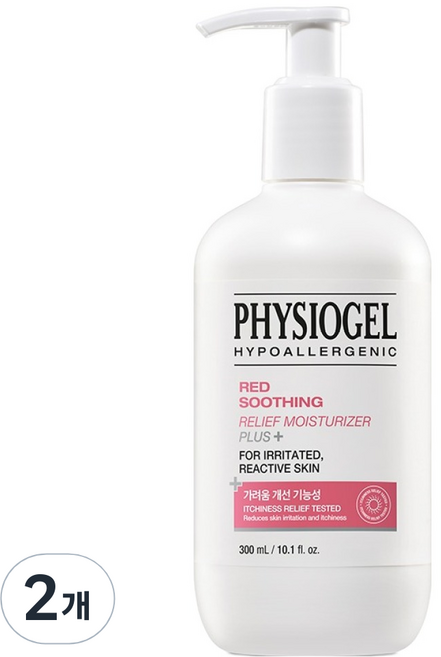 피지오겔 레드 수딩 릴리프 모이스처라이저 플러스 로션, 300ml, 2개