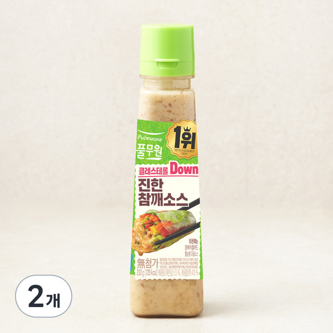 풀무원 콜레스테롤 제로 진한 참깨 소스, 230g, 2개