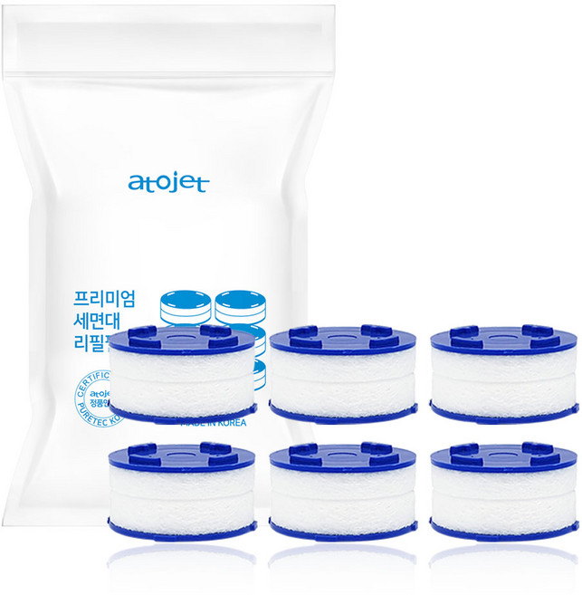 아토젯 프리미엄 세면대 리필 필터, 1세트
